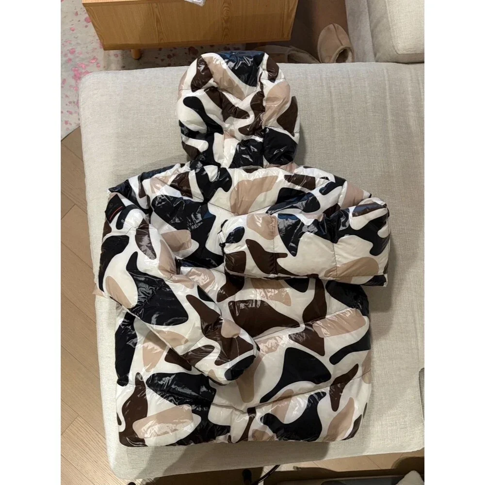 Bogner Fire + Ice Vally-D Puffer Jacket Camo Hooded Down Coat XS 4 34 NWT NEW